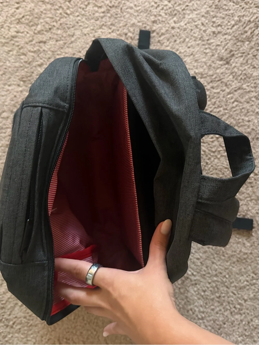 Herschel Supply Company Black Backpack with Pink Zipper Accents